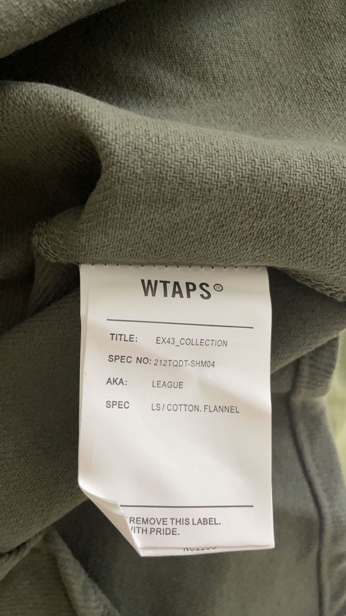 WTAPS LEAGUE / LS / COTTON . FLANNEL 国内正規 M 送料無料 21AWベースボールシャツ