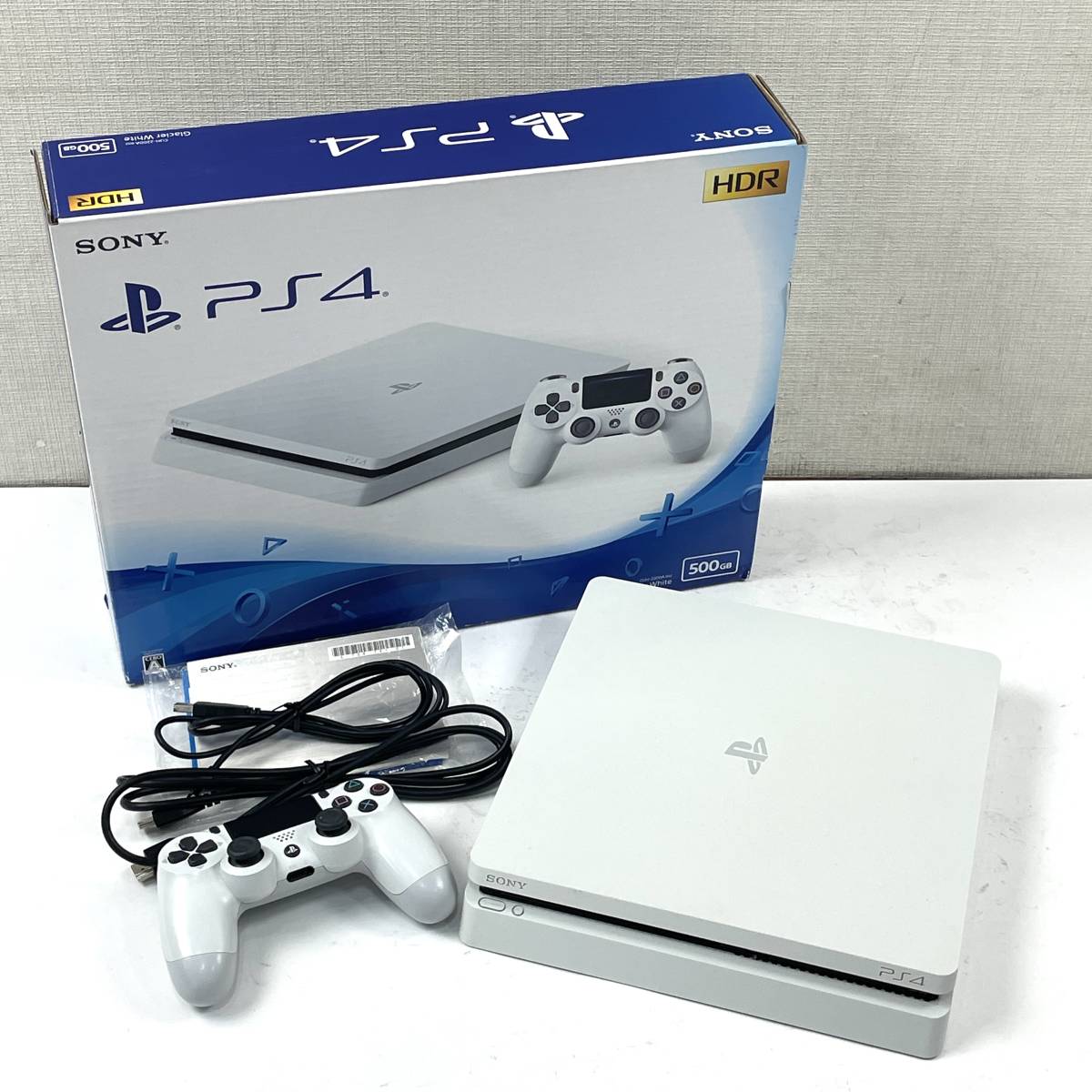 SONY PlayStation 4 CUH-2200AB02 500GB グレイシャーホワイト 元箱付き PS4 ソニー【欠品あり】北TO3_画像1