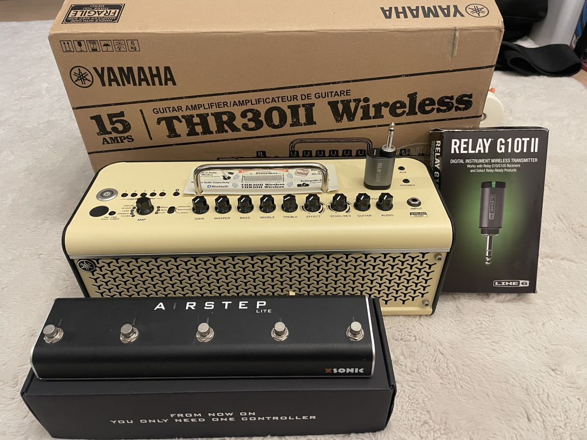 YAMAHA THR 30II Wireless 送信機RELAYG10T IIと足元操作のAIRSTEP付けます！最高です！ギターアンプ ギター ワイヤレス_画像1