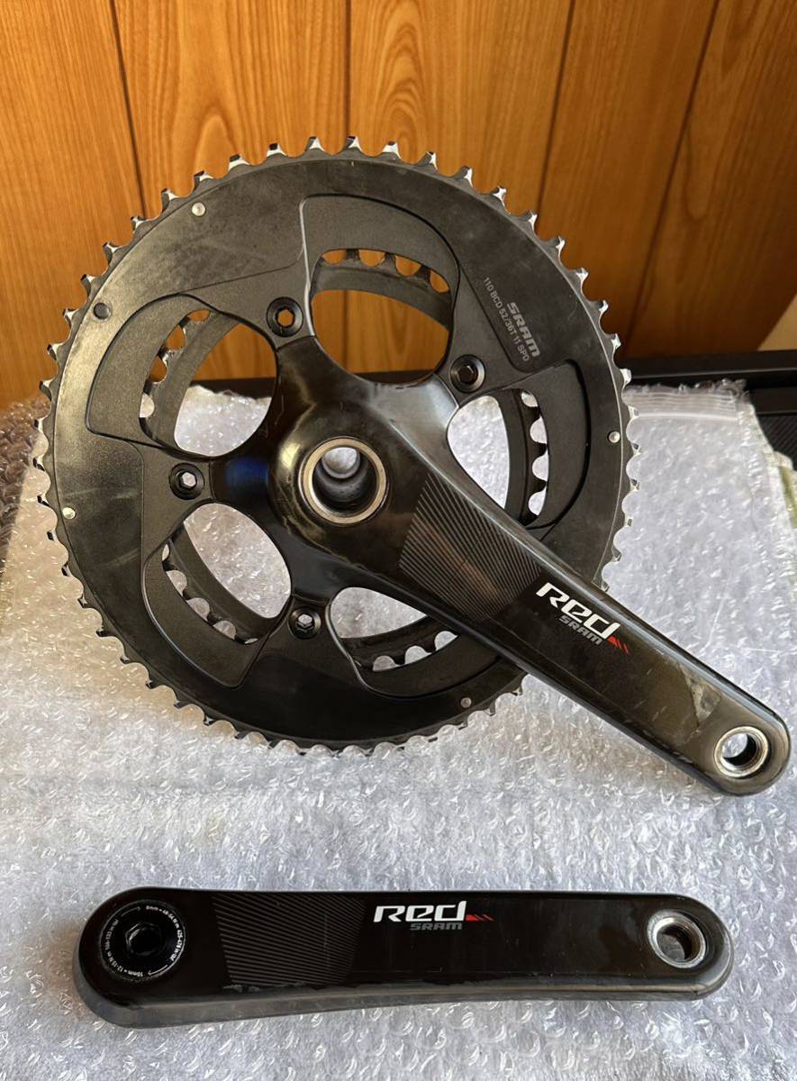 SRAM スラム RED 175mm 52/36T 2x11s カーボンクランクセット BCD:110mm GXPの画像1