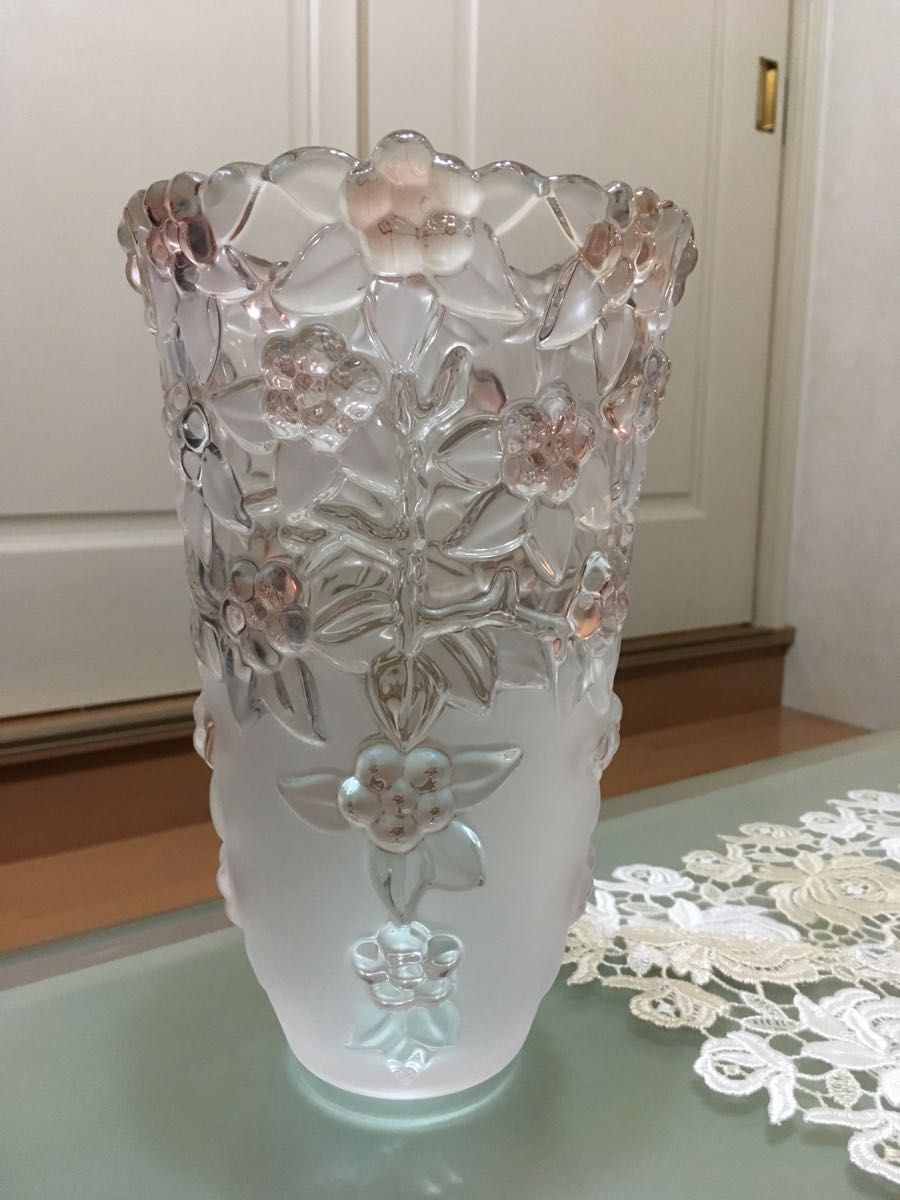 未使用品 WALTHER GLAS フラワーベース ドイツ製 花瓶 花器 ワルターグラス ガラス