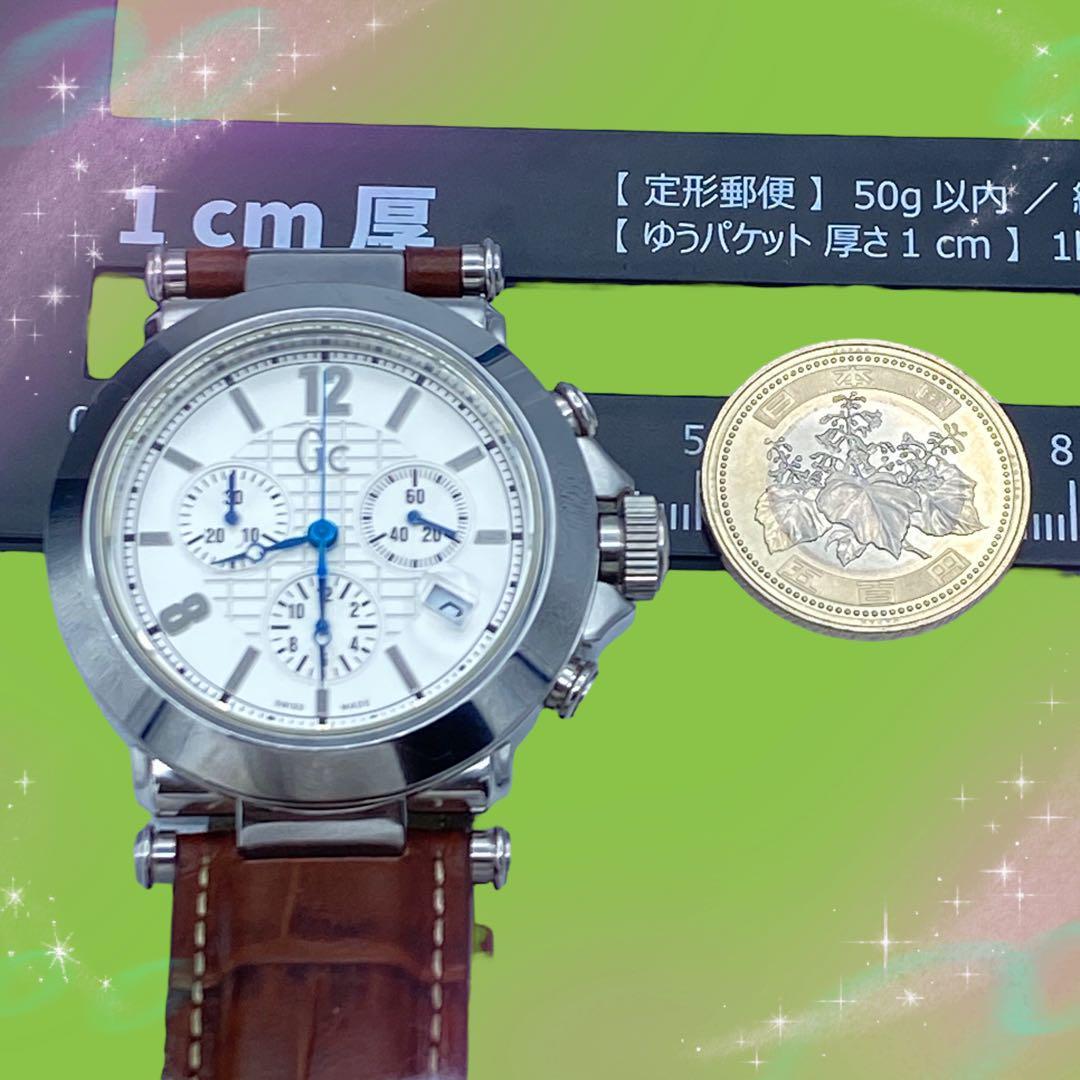 《美品　稼動品》　GCウォッチ ゲスコレクション　クロノグラフ　クォーツ　スモセコ　防水　メンズ腕時計　シルバー文字盤　GC31000G_画像7