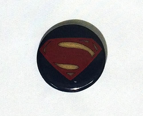 DCコミック　スーパーマン　Superman　缶バッジ(ピンタイプ)　ロゴ☆_画像1