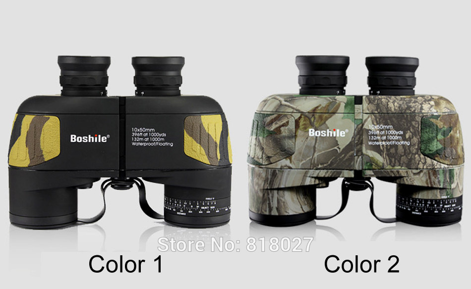 [ free shipping ]Boshile 10X50 binoculars professional army . sea . waterproof telescope HD BAK4 range finder distance color black, camouflage [ new goods ][.. issue possible ]