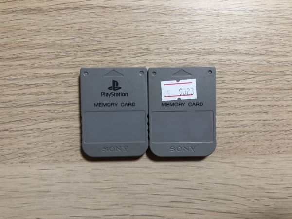 PS1 peripherals memory card 2 piece set [ control 9023][B]