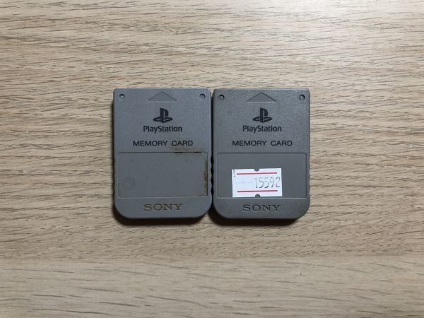 PS1 peripherals memory card 2 piece set [ control 15592][B]