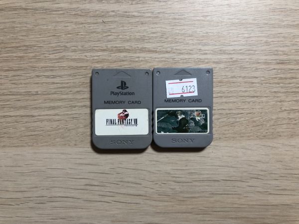 PS1 peripherals memory card 2 piece set [ control 6123][B]