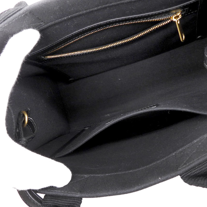  Balenciaga BALENCIAGA аппаратное обеспечение 2WAY сумка ручная сумочка сумка на плечо парусина / кожа черный 671402 б/у новое поступление OB1648