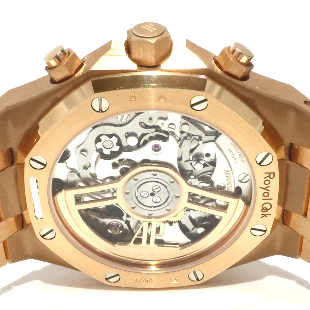 [ Tempaku ] Audemars Piguet наручные часы Royal дуб хронограф 26239OR.OO.1220OR.01 K18 PG самозаводящиеся часы 41mm мужской синий циферблат прекрасный товар 