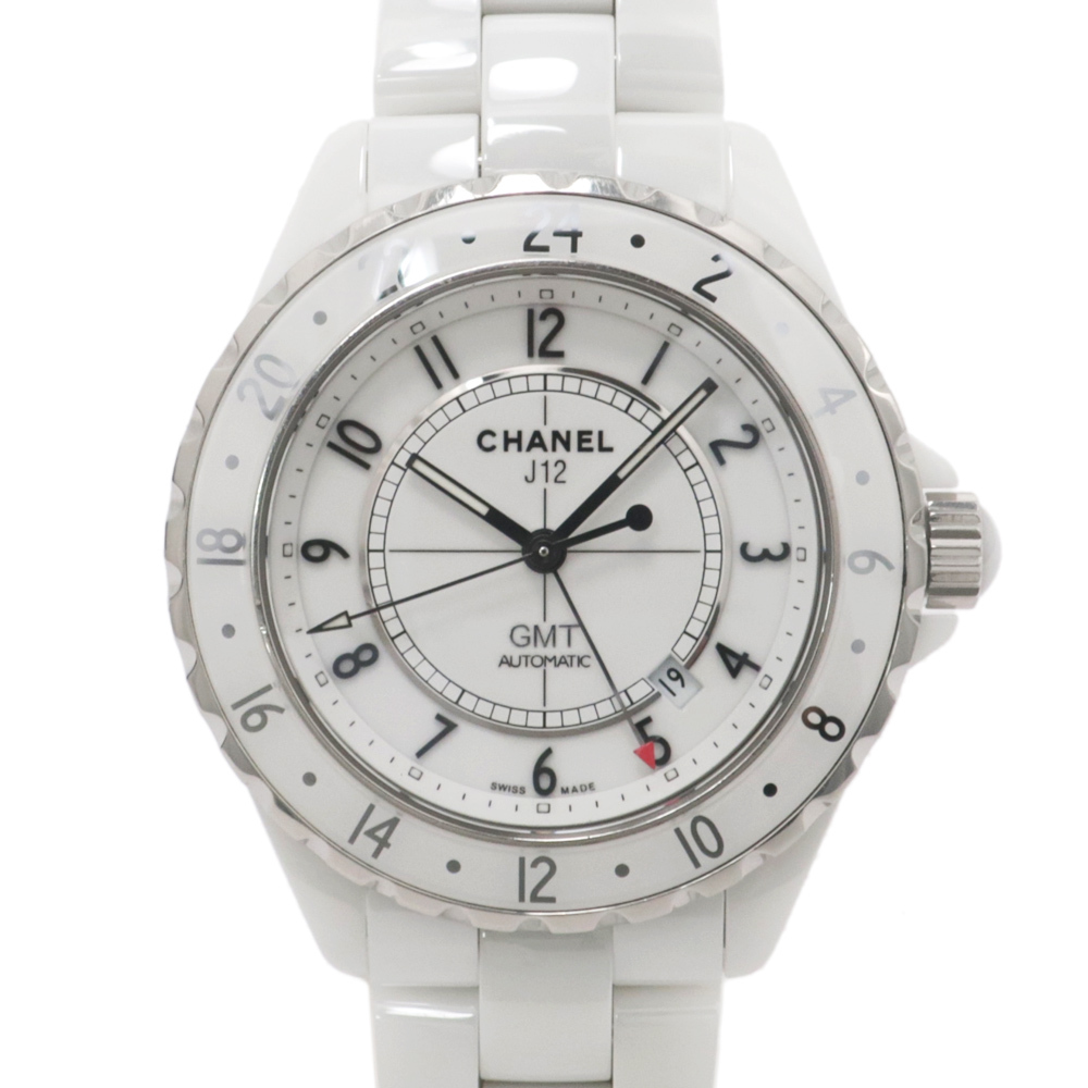 【名東】シャネル J12 GMT 42mm H2126 2000本限定 ホワイトセラミック 白 自動巻き メンズ 男 腕時計
