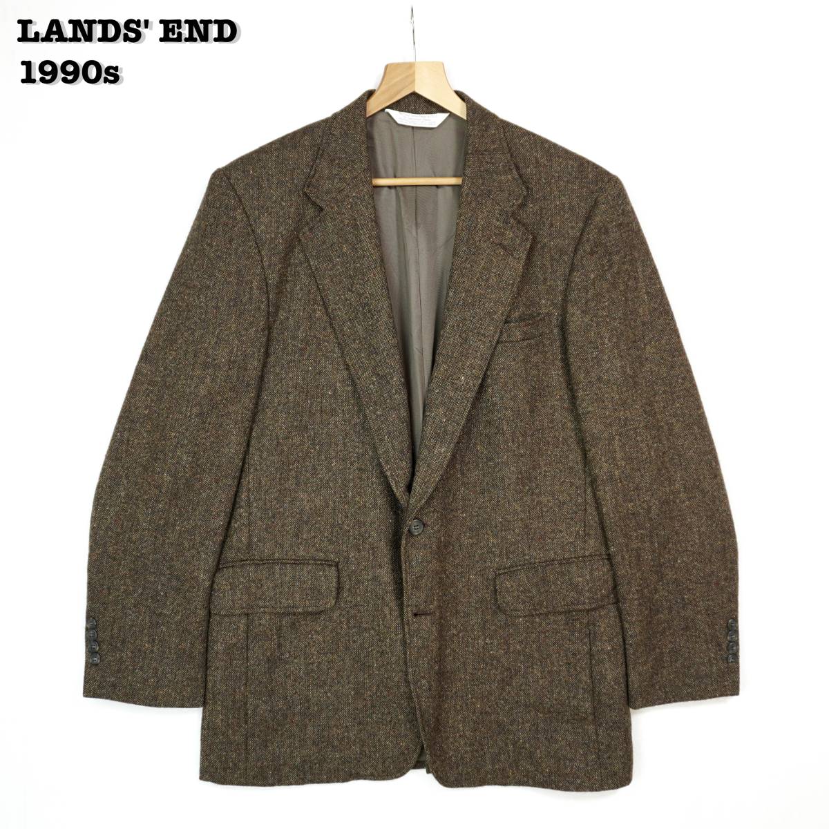 LANDS' END Tailored Jacket 1990s 40L 304167 ランズエンド テーラードジャケット アメリカ製 1990年代_画像1