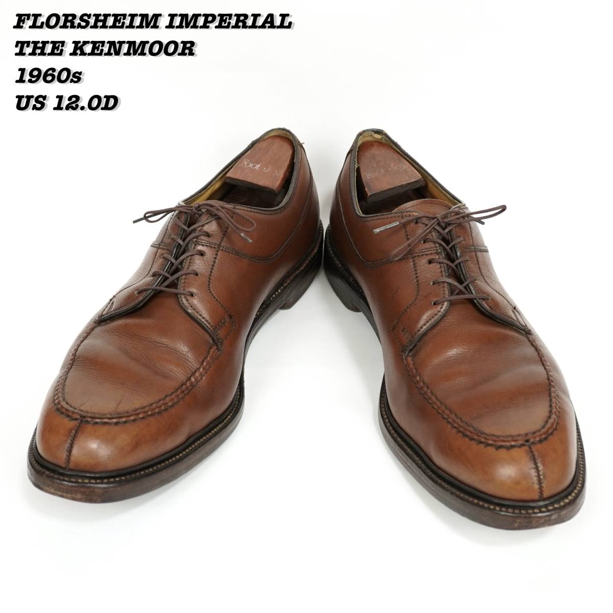 FLORSHEIM IMPERIAL KENMOOR U-Tip 1960s US12.0D Vintage フローシャイム インペリアル ケンムーア ユーチップ 革靴 1960年代