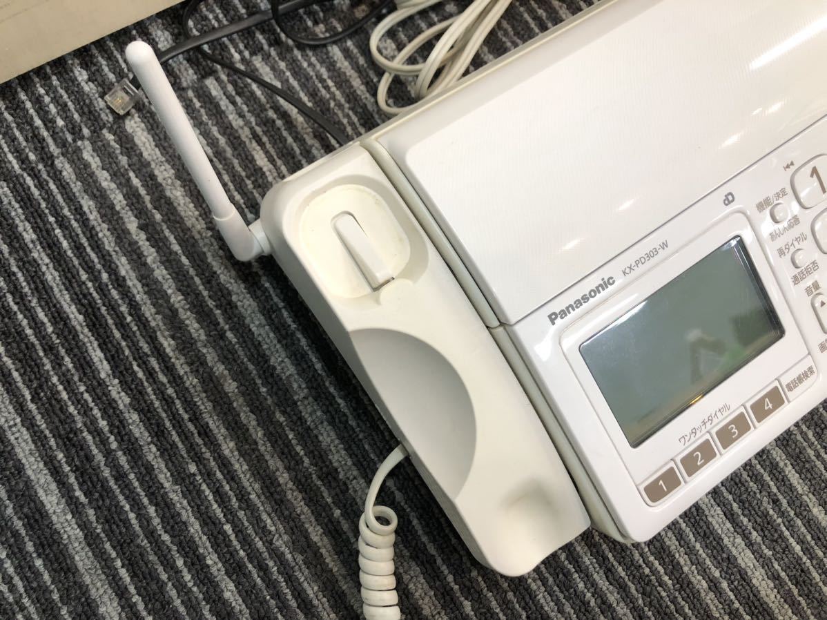 Panasonic パナソニック パーソナルファックス ホワイト 電話 KX-PD303-w 子機 親機 FAX 家庭用 電話機能のみ Fの画像6