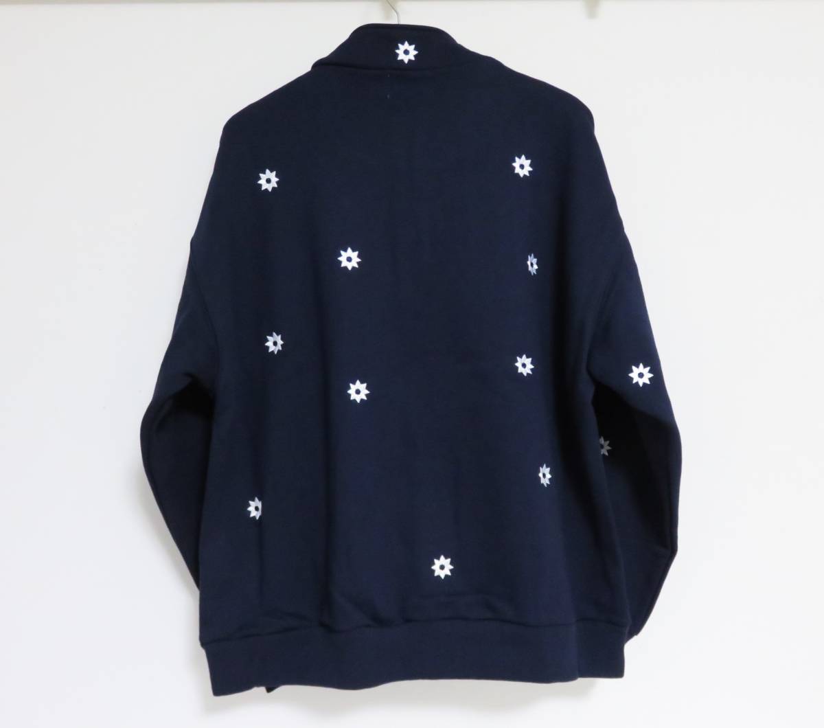 送料無料 新品 NICK GEAR FLOWER HALFZIP SWEAT ネイビー L ニックギア フラワー ハーフジップ スウェット_画像3