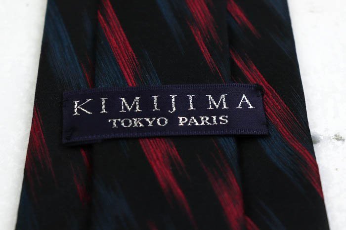 キミジマ ブランド ネクタイ シルク 総柄 メンズ ブラック KIMIJIMA PARIS TOKYO_画像4