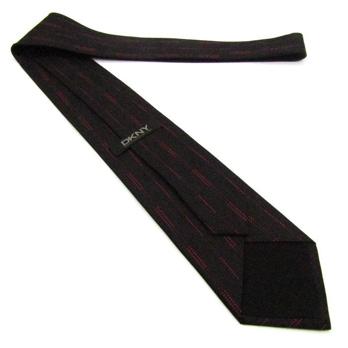  Donna Karan бренд галстук вертикальный panel рисунок шелк сделано в Японии мужской черный Donna Karan