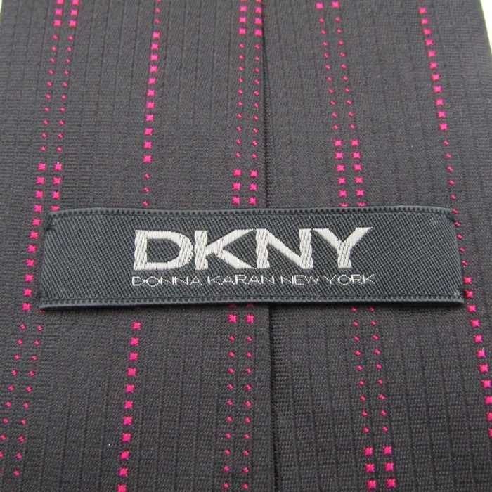  Donna Karan бренд галстук вертикальный panel рисунок шелк сделано в Японии мужской черный Donna Karan