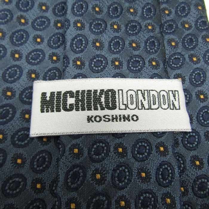 ミチコロンドン ブランド ネクタイ ドット 小紋柄 シルク 日本製 メンズ グレー MICHIKO LONDON_画像4
