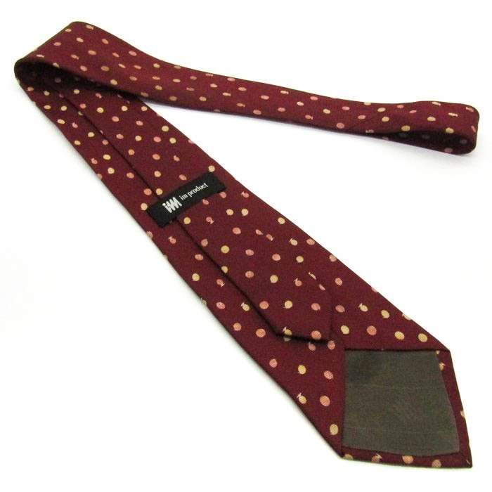  I m Pro duct im product Issey Miyake dot pattern silk fine pattern pattern made in Japan men's necktie red 