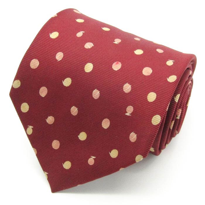  I m Pro duct im product Issey Miyake dot pattern silk fine pattern pattern made in Japan men's necktie red 
