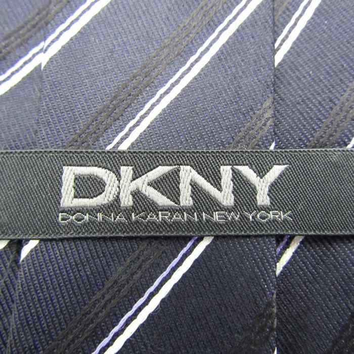 ダナキャラン ブランドネクタイ ストライプ柄 アイビーストライプ シルク 日本製 メンズ ネイビー Donna Karan_画像4