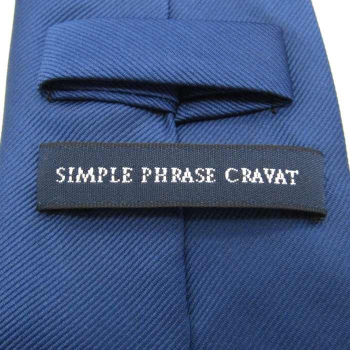 シンプルフレーズクラバット ブランドネクタイ 無地 メンズ ネイビー SIMPLE PHRASE CRAVAT_画像4