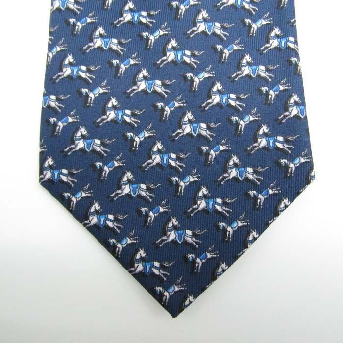  Jim Thompson brand necktie silk animal pattern total pattern men's navy JIM THOMPSON