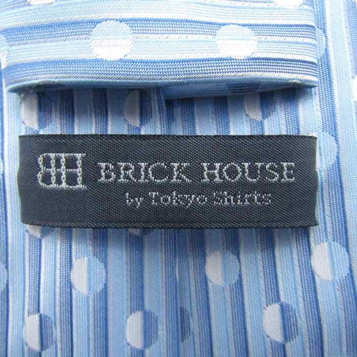 ブリックハウス ブランド ネクタイ 東京シャツ ストライプ柄 ドット柄 メンズ ブルー BRICK HOUSEの画像4