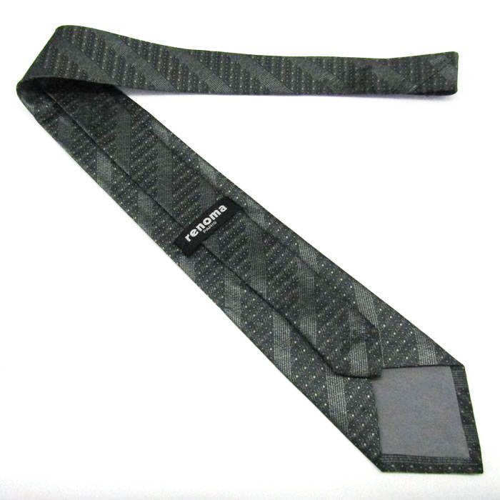  Renoma бренд галстук шелк полоса рисунок точка рисунок мужской серый renoma