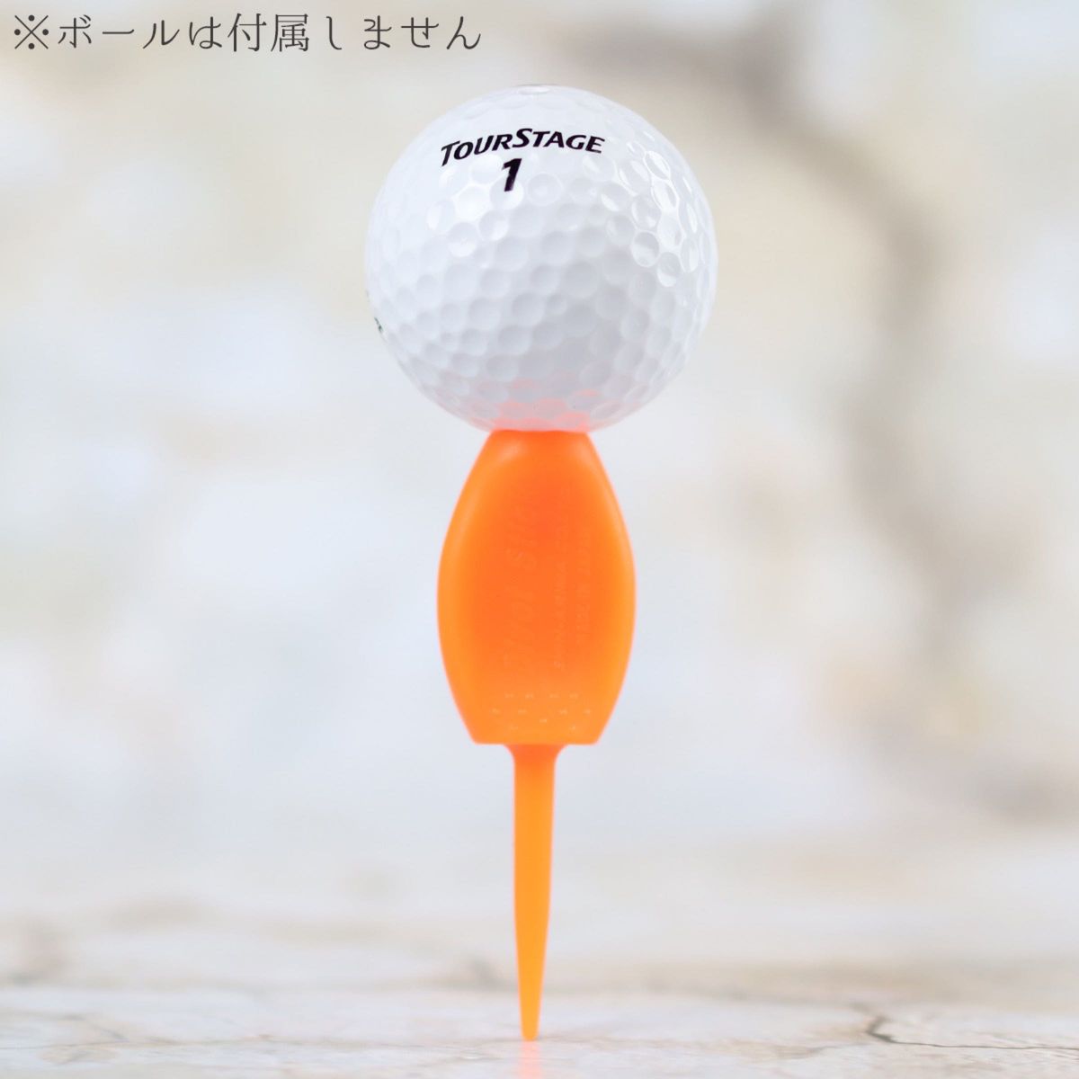 5本セット パリティー 蛍光色 オレンジ色 ゴルフボール 跡 マーク ゴルフティー ティーペグ グリーンフォーク b098o