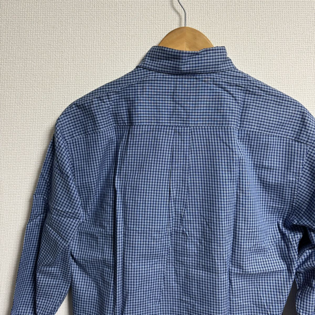 【人気】arrow コットン　ボタンダウンシャツ　長袖　ブルー　40-78 ビジネス　シンプル_画像10