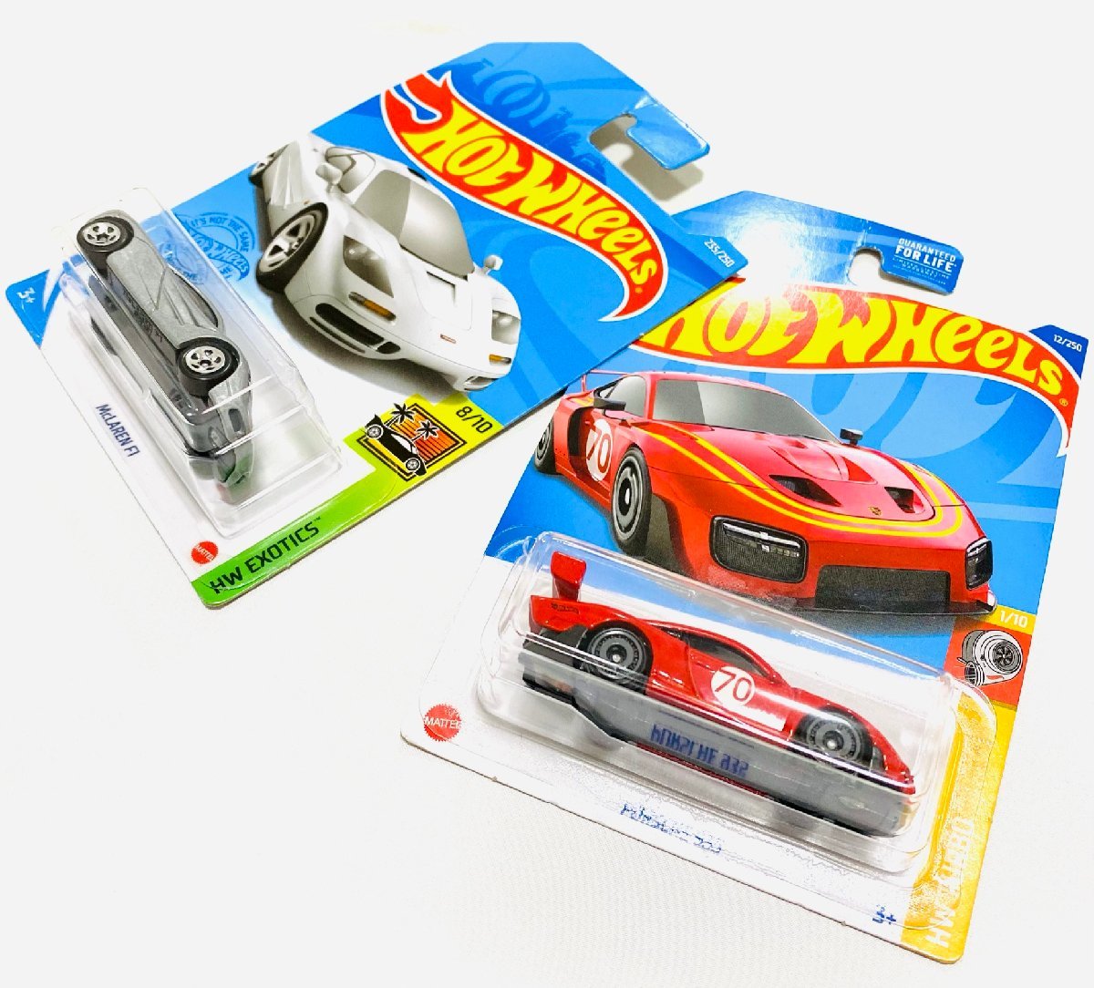 新品 未使用 未開封 Hot Wheels ホットウィール McLAren F1 マクラーレン シルバー PORSCHE 935 ポルシェ レッド 赤 2個セット まとめ売り_画像1