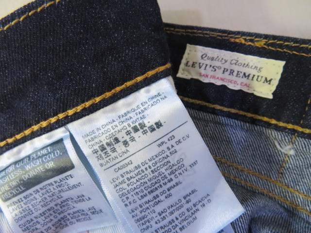 * dark blue LEVI\'S Levi's premium 505 big E W40 strut jeans big size large stretch Denim *