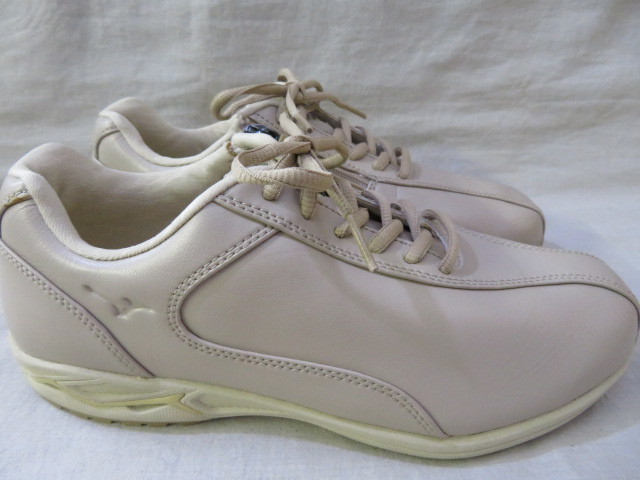 * unused MIZUNO Mizuno walking comfort shoes sneakers side Zip lady's 24.5cm*