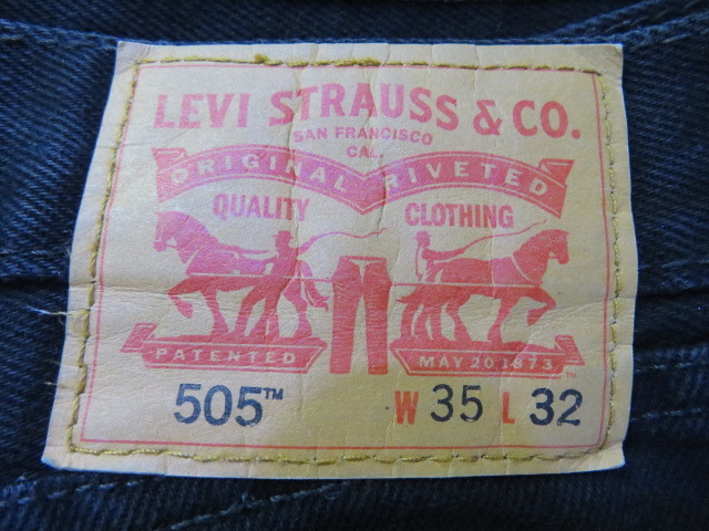 ☆真っ黒 大きい Levi's505 リーバイス 505 ブラックジーンズ☆_画像2