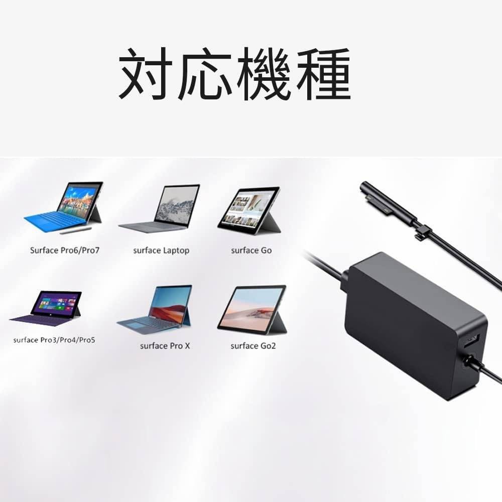 Surface サーフェス 充電器 65W Surface Pro3/4/5/6/7/X/8電源アダプター対応、Surface Laptop4/3/2/1充電器対応Surface Go3/2/1充電器対応_画像5