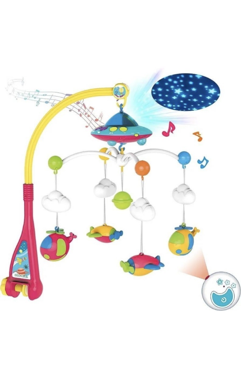 KaeKid ベッドメリー オルゴール モビール 360度回転 108曲音楽 投影 リモコン付 知育玩具 赤ちゃん おもちゃ 0歳 1歳 新生児 おもちゃ _画像1