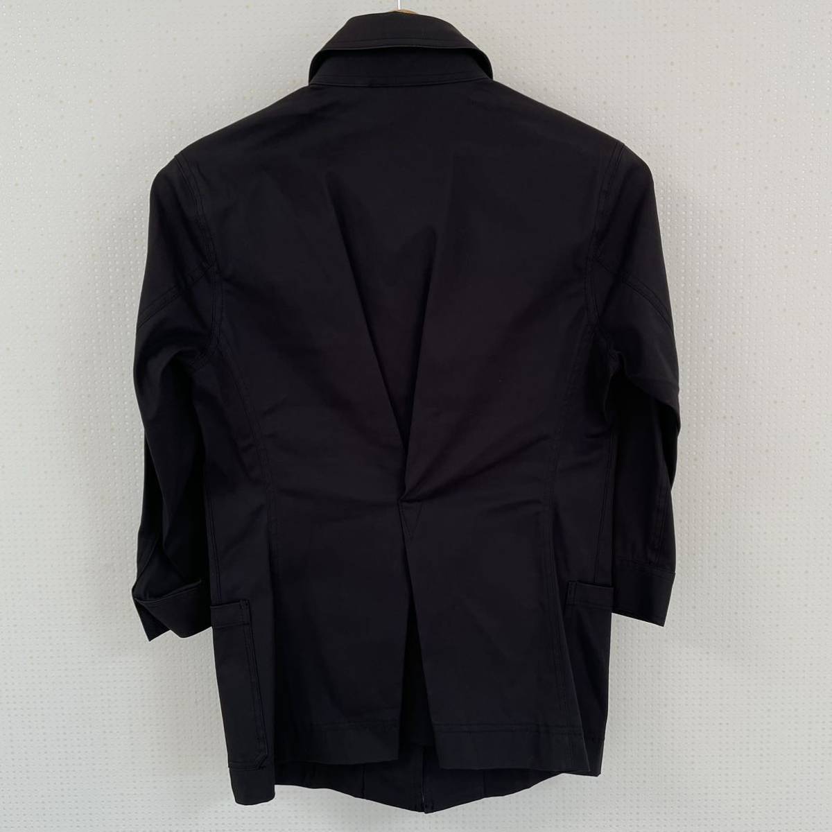 ★INED イネド★フランドル ジャケット シャツ ストレッチ 上着 ボタン 七分袖 日本製 新品 レディース ブラック サイズ2 /TT7072_画像2