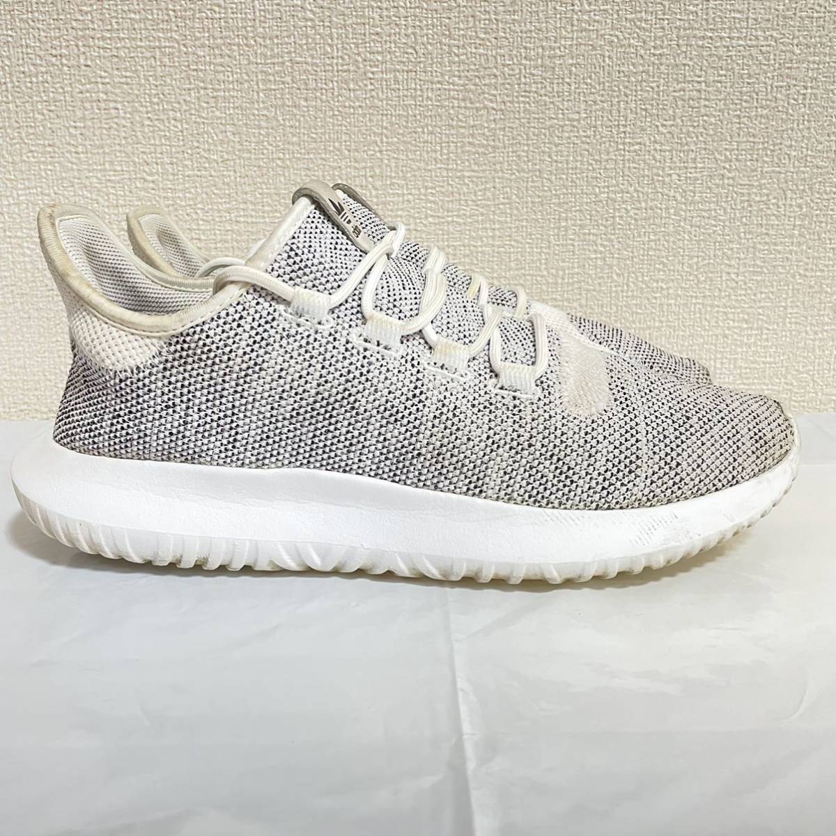 軽量◎★adidas アディダス★Tubular Shadow チューブラー シャドウ ニット ローカット スニーカー シューズ 靴 グレー メンズ 27cm/264_画像5