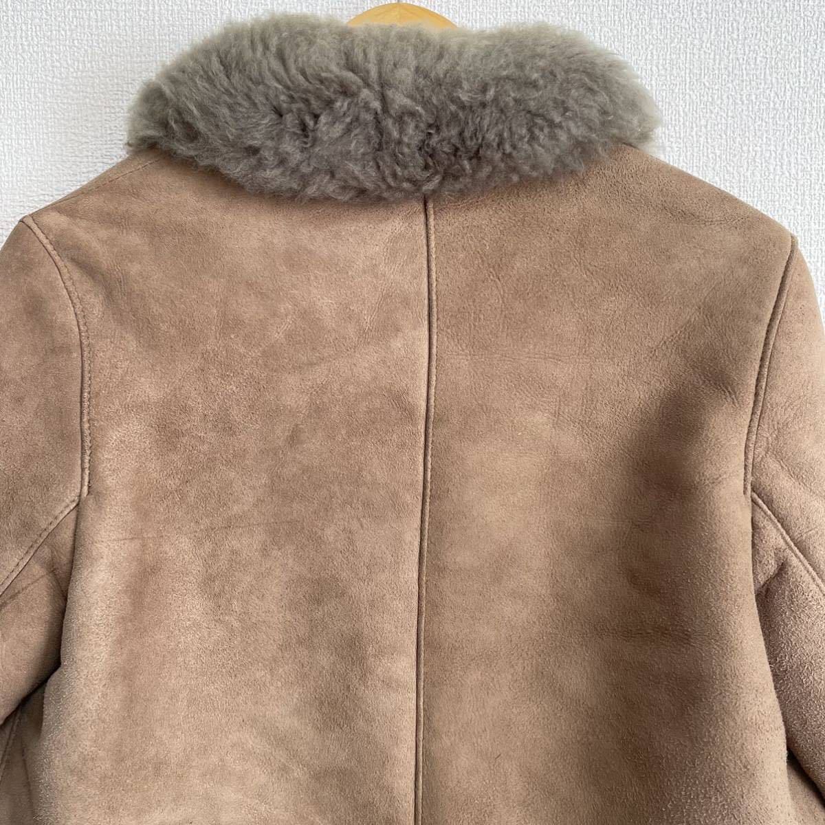 スペイン製 高級◎★sheepskin jacket ムートン ジャケット★Colzer 羊革 ラム レザー ショート コート 肉厚 ファー もこもこ 毛皮 11_画像5