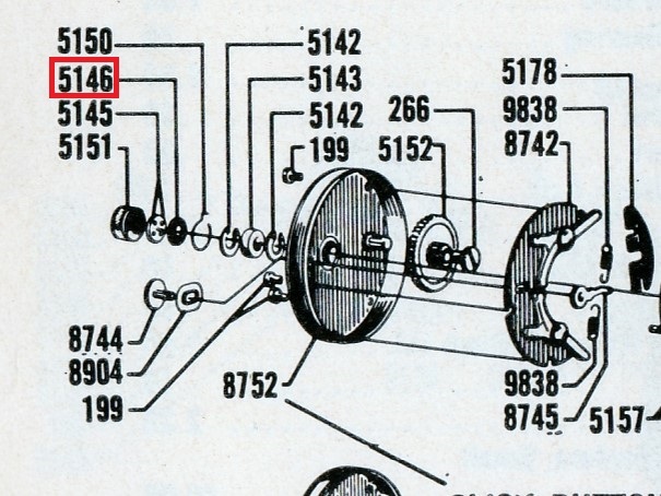 P51 即決★送料無料(2点で)★Abu Ambassadeur アブ アンバサダー Parts 5146 フェルトオイルリテーナー１個 5000 6000 _画像3