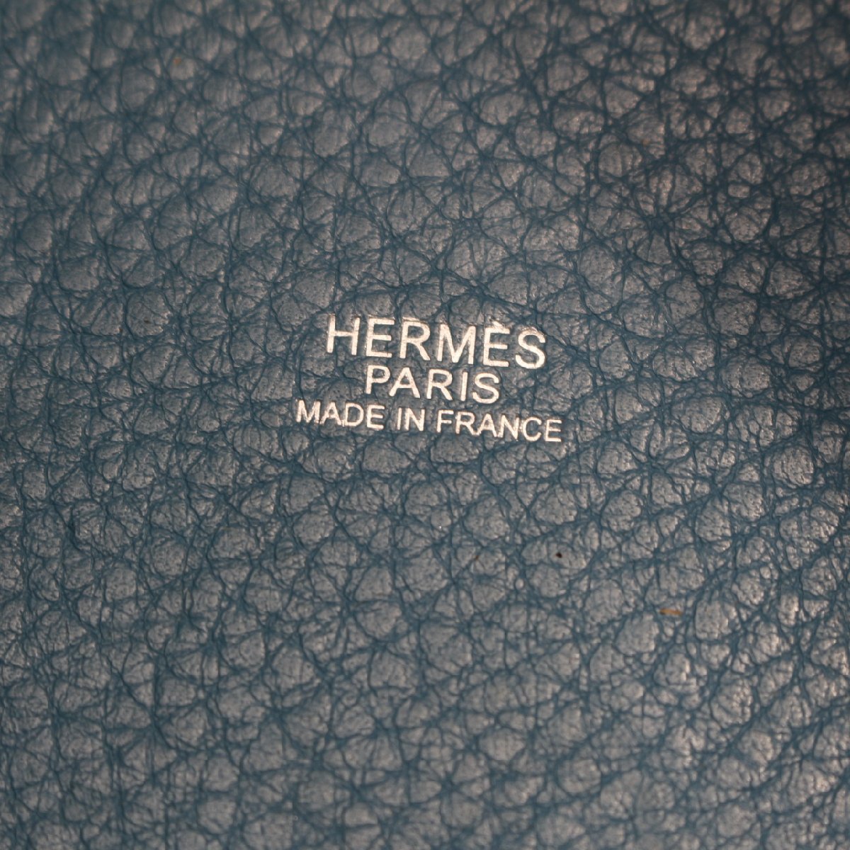 セール A967 美品 エルメス HERMES ピコタンPM トリヨンクレマンス ブルージーン ハンドバッグ □J 中古_画像9