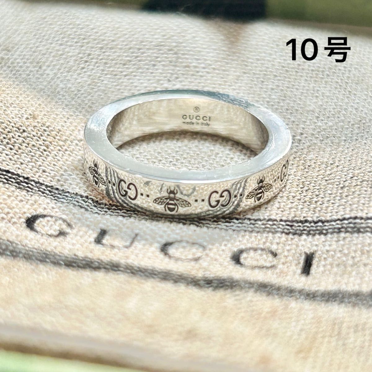 GUCCI グッチ GG&ビー ハチ エングレービング リング 蜂 指輪 GUCCI グッチ GG&ビー ハチ エングレービング リング 蜂 指輪