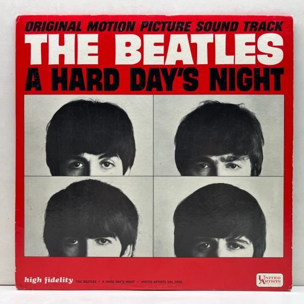 良好!! USオリジナル 深溝 MONO 英番一桁 THE BEATLES A Hard Day's Night ('64 United Artists) 初回THIS BOYオンリー 米 モノラル_画像1