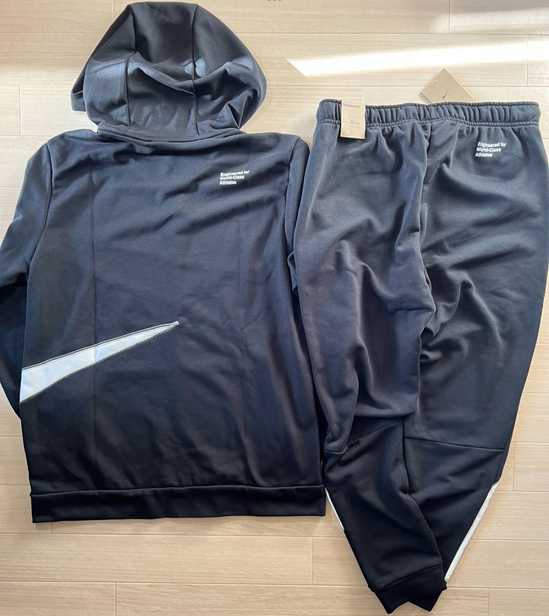 NIKE■ナイキ〔XL〕上下 セット フリース パーカー パンツ Dri-Fit BIGスウォッシュ スウェット 23'秋冬モデル ブラック/黒 正規品_画像4