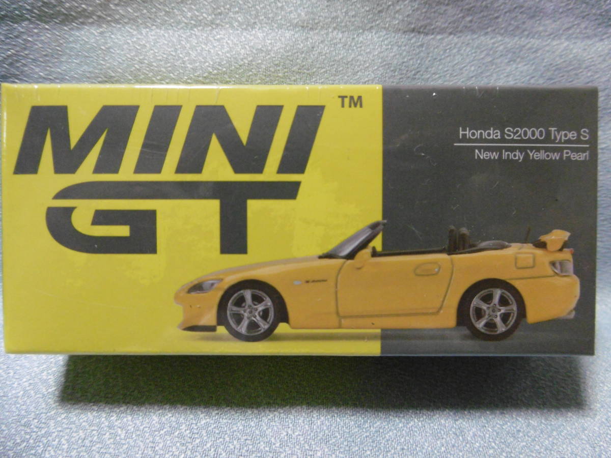 未開封新品 MINI GT 282 Honda S2000 Type S New Indy Yellow Pearl 右ハンドルの画像1