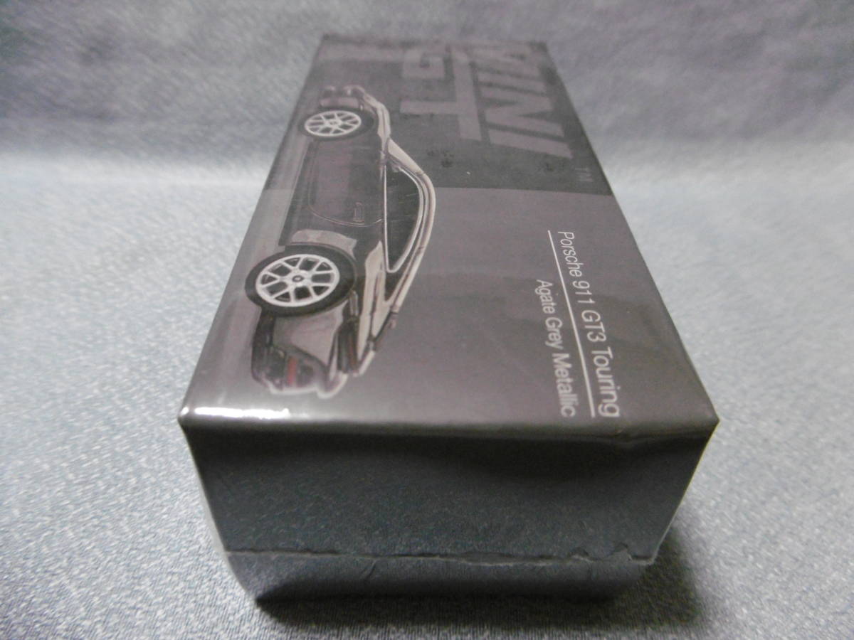 未開封新品 MINI GT 373 Porsche 911 GT3 Touring Agate Gray Metallic 左ハンドル_画像2