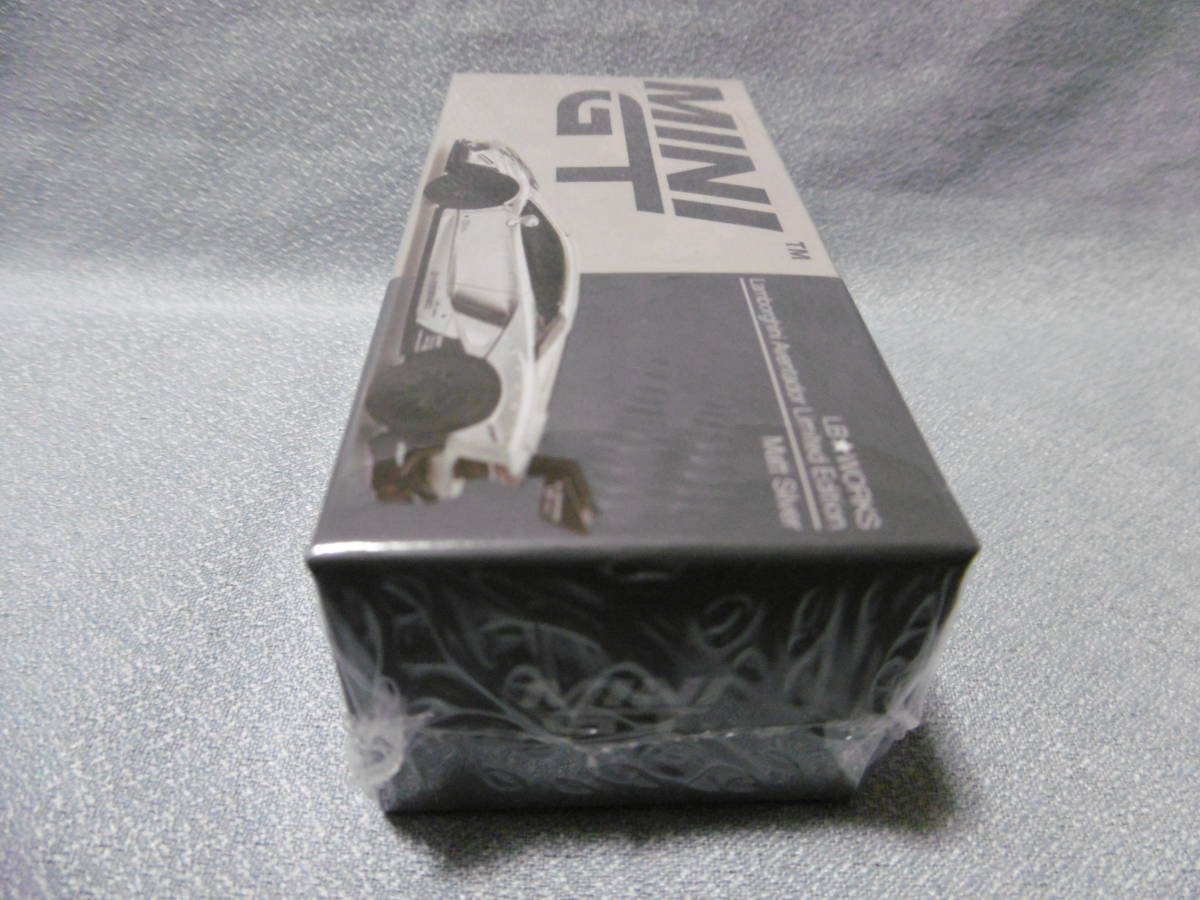未開封新品 MINI GT 449 LB★WORKS Lambourghini Aventaor Limited Edition Matt Silver 左ハンドルの画像2