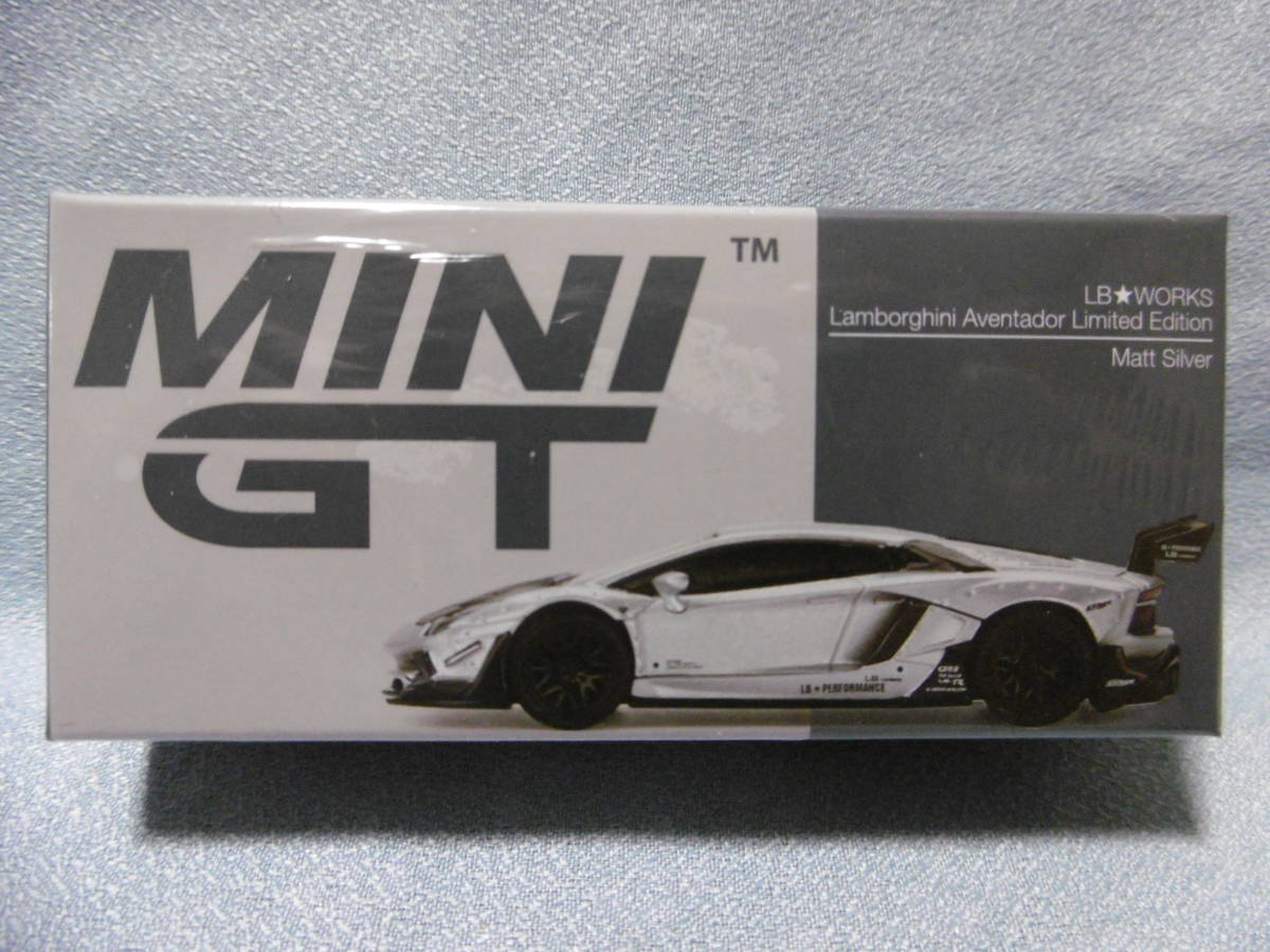 未開封新品 MINI GT 449 LB★WORKS Lambourghini Aventaor Limited Edition Matt Silver 左ハンドルの画像1