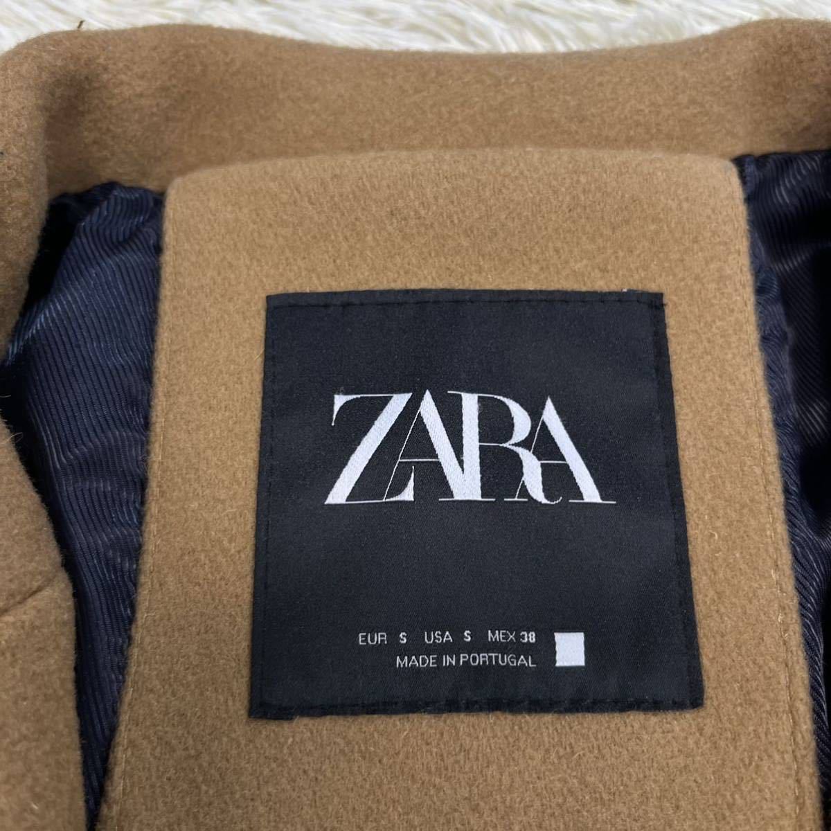 ザラ【人気の一着】ZARA チェスターコート　ロングコート　キャメル　_画像4